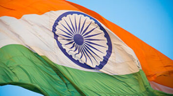 Close up photo of the Indian flag
